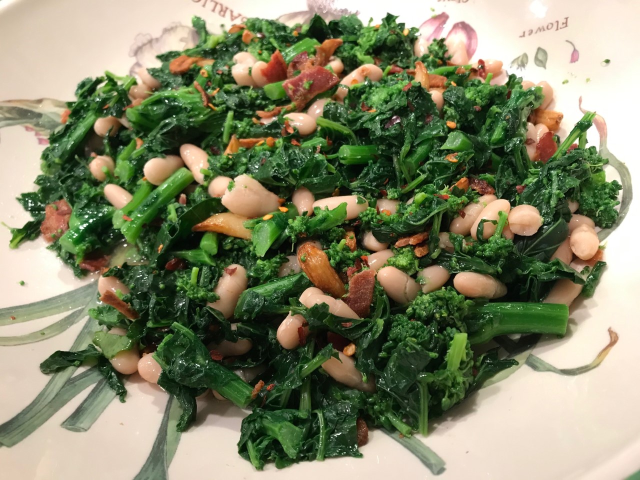 Broccoli Rabe With Bacon and Beans