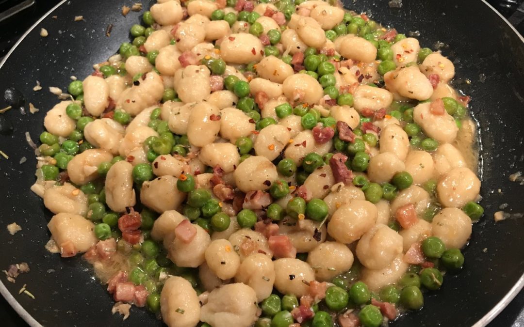 Gnocchi with Pancetta and Peas